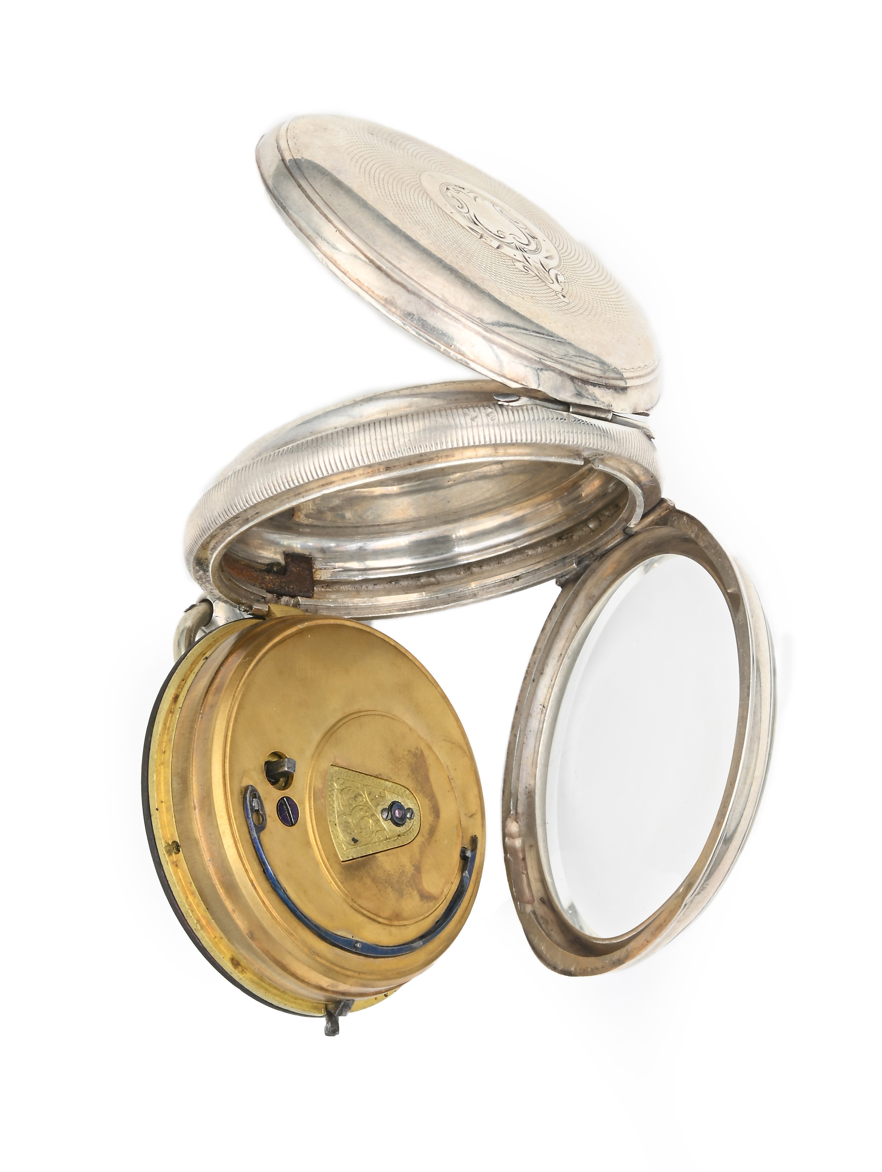 J.G. Graves Sheffield - Orologio da tasca con carica a chiavetta da uomo in argento con punzoni B...