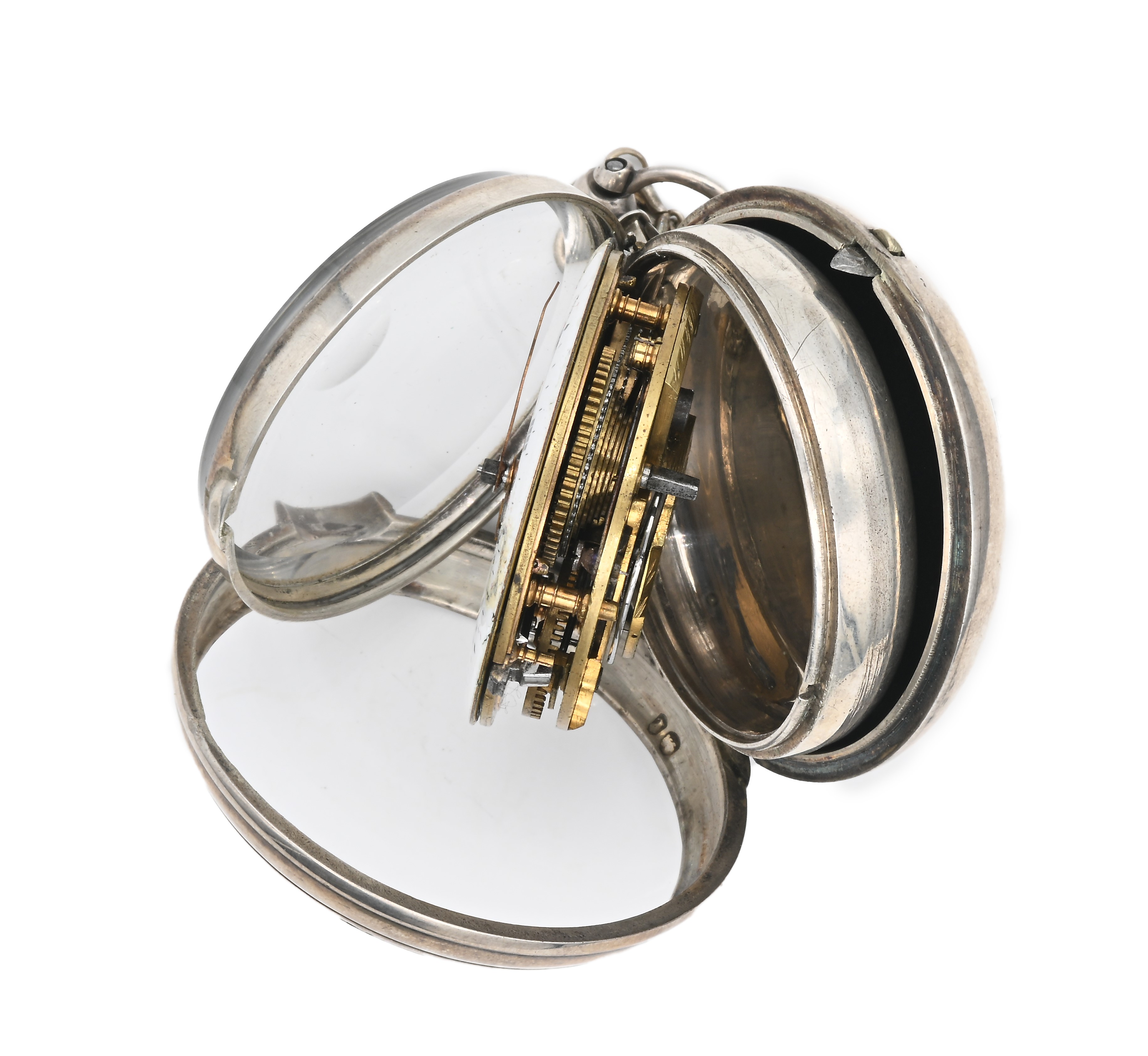 W. H. Collis Bury St Edmunds - Orologio da tasca a doppia cassa da uomo con carica a chiavetta in...