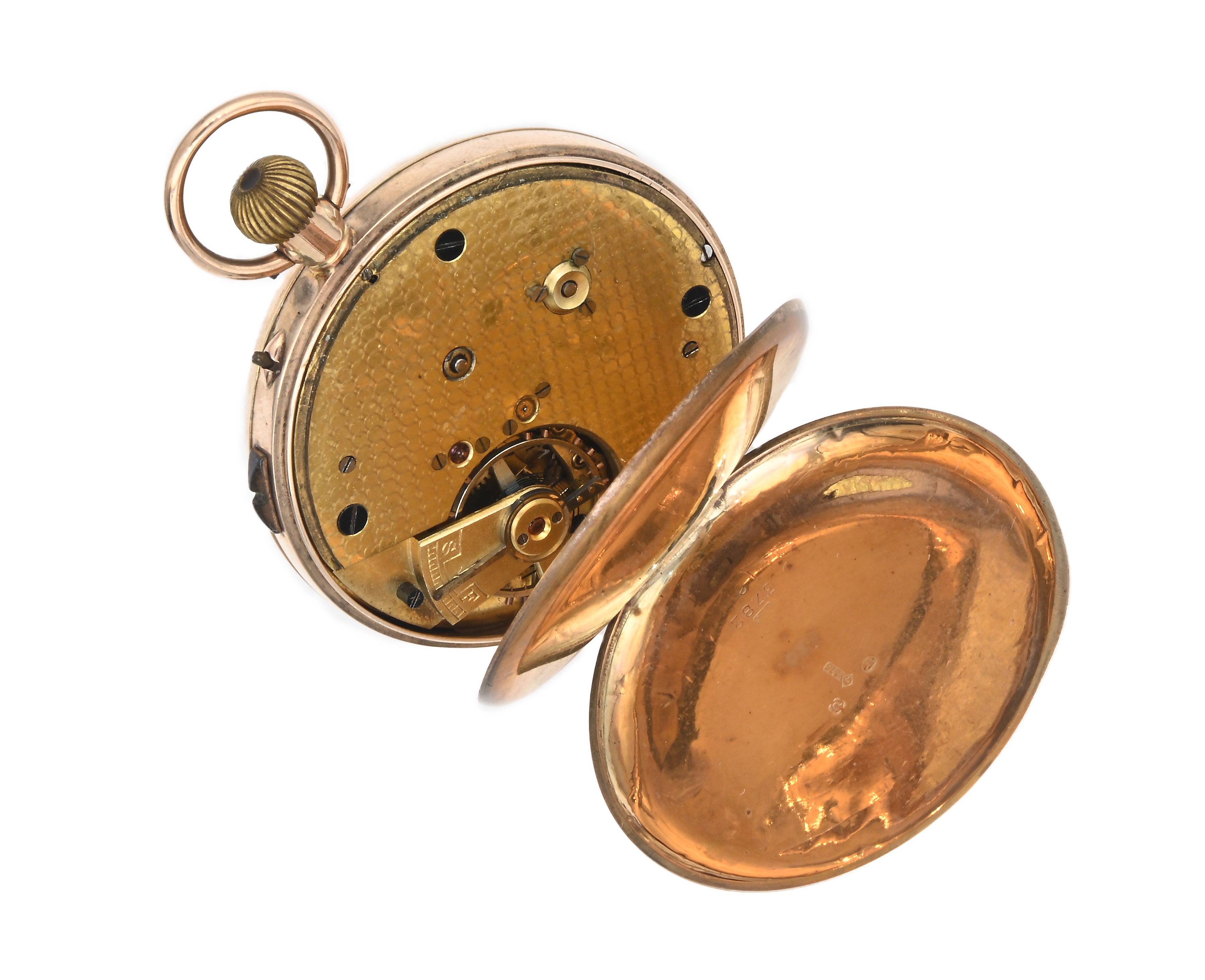John Russel London - Orologio contasecondi remontoir da uomo in oro 375/000. Scappamento ad ancor...