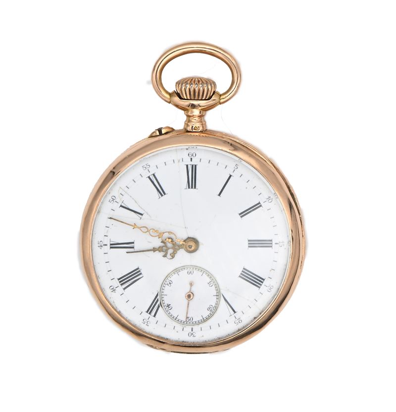 Gustave Roger Sandoz a Paris - Orologio da Tasca Remontoir da Uomo in Oro con Stemma Nobiliare In...