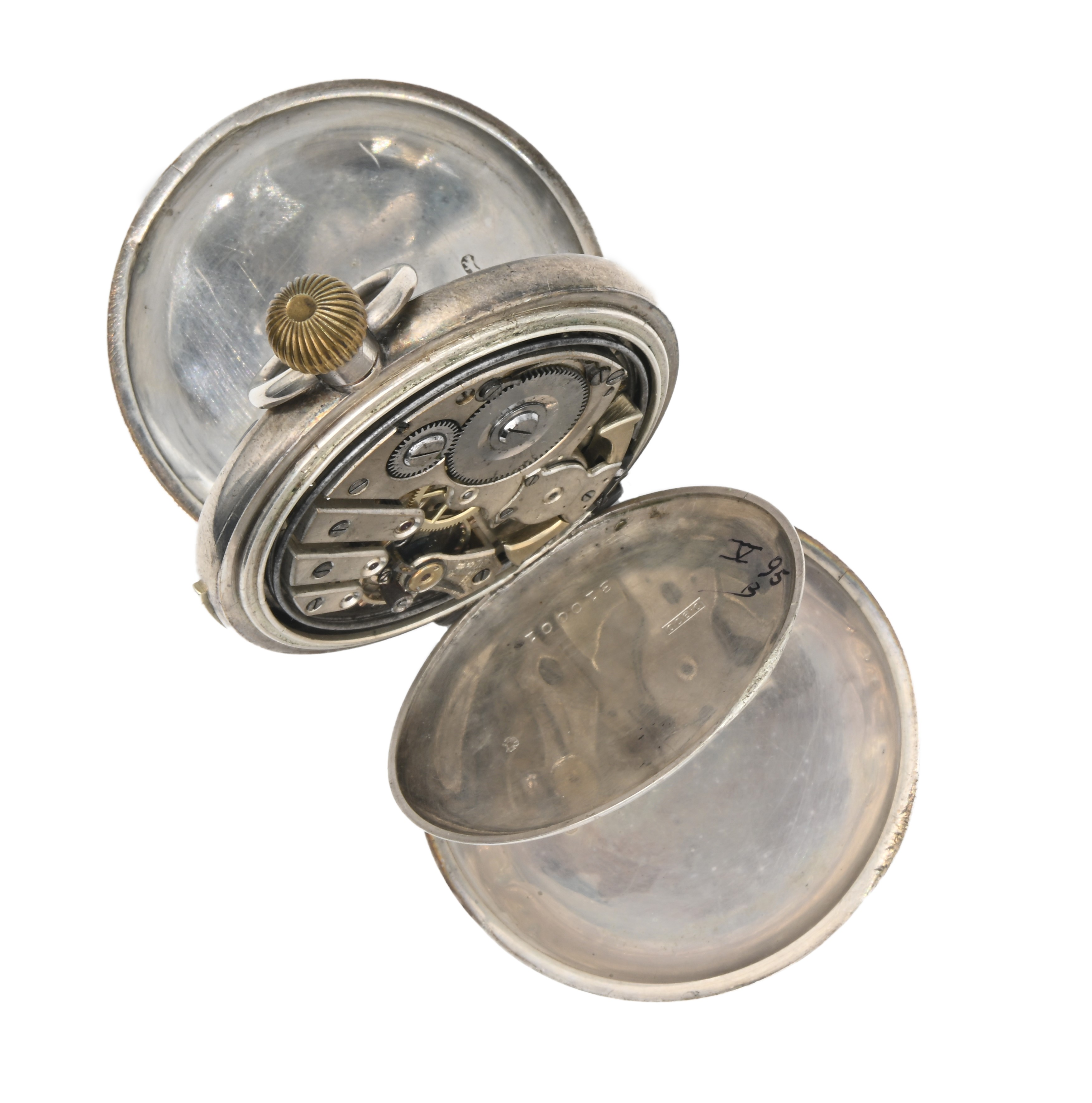 Anonimo svizzero - Orologio ripetizione ad ore e quarti da tasca savonette remontoir da uomo in a...