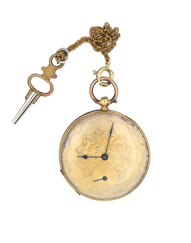 Bautte a Geneve - Orologio da Tasca da Uomo in Oro con Quadrante in Metallo. Scappamento a Cilind...