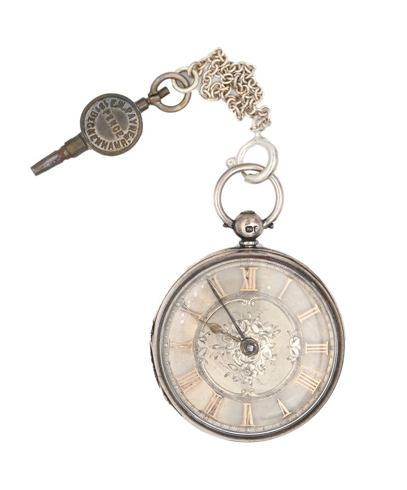 Abraham Taunton - Orologio da tasca da uomo in argento meccanica a conoide scappamento ad ancora ...