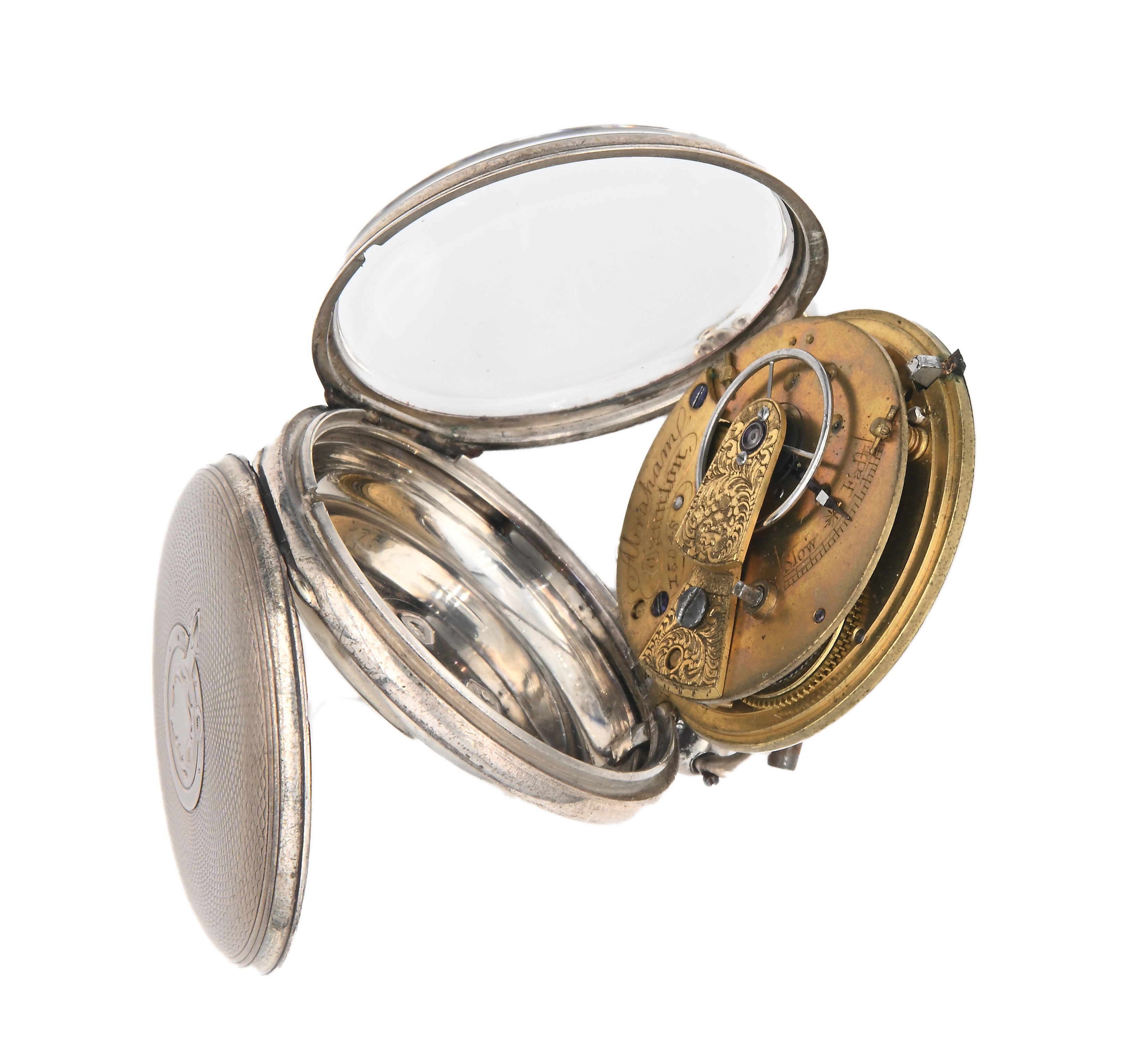 Abraham Taunton - Orologio da tasca da uomo in argento meccanica a conoide scappamento ad ancora ...