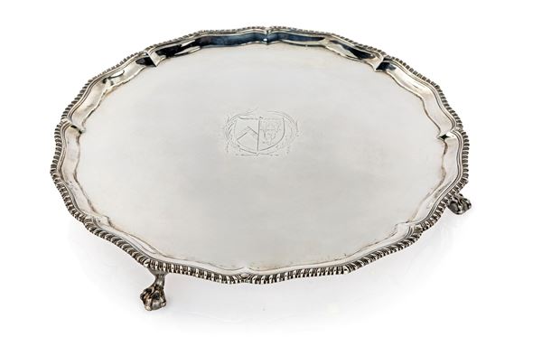 Grande salver Giorgio III, Londra 1775, argentiere Richard Rugg