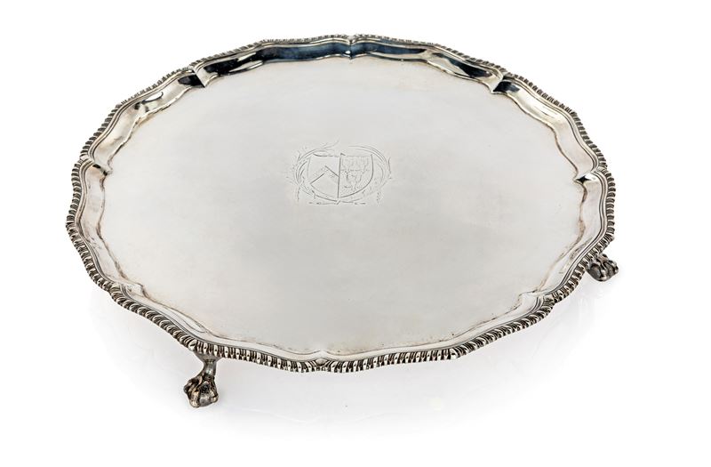 Grande Salver Giorgio III, Londra 1775, Argentiere Richard Rugg