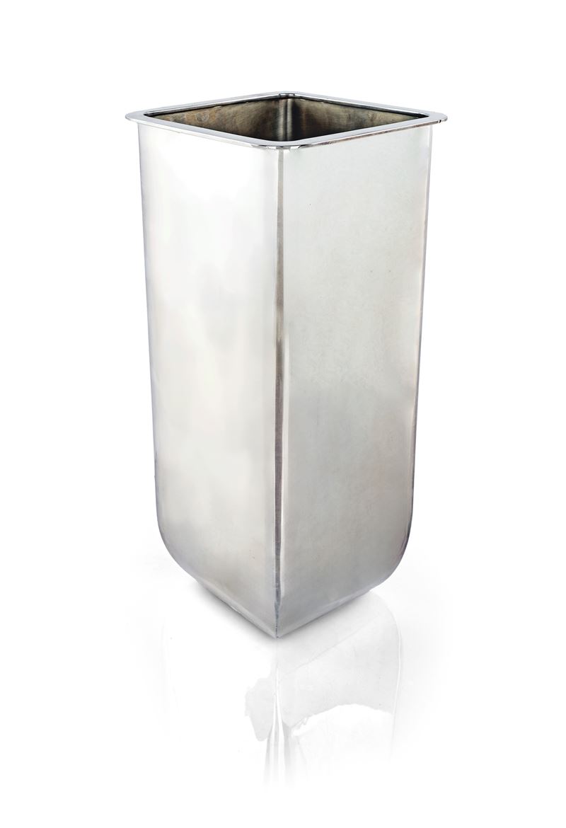 Grande Vaso Squadrato in Argento 925/000, Egidio Broggi Milano, Anni '90