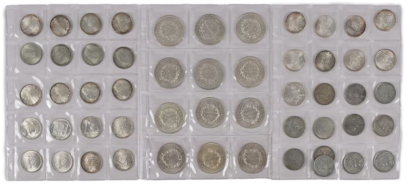 Lotto di 12 Monete da 500 Lire Repubblica Italiana, 28 Monete da 500 Lire Città del Vaticano (pao...
