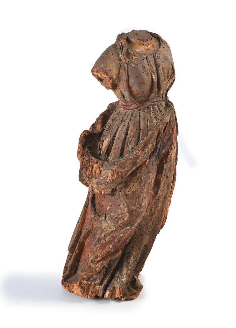 Torso Acefalo in Legno, XVII Secolo