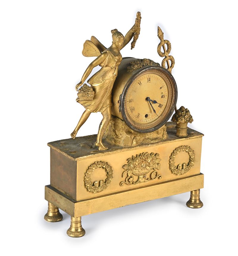 Orologio in Bronzo Dorato, XIX Secolo