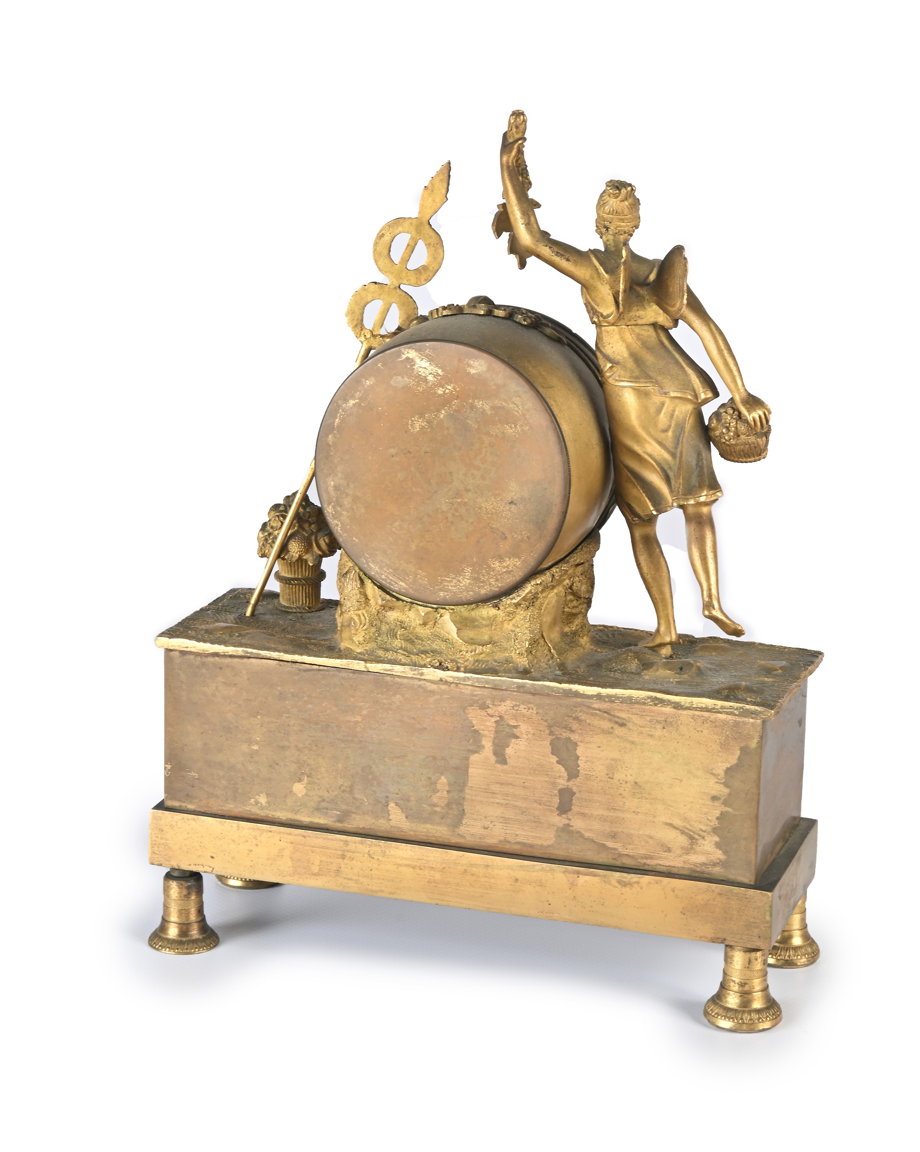 Orologio in bronzo dorato, XIX secolo