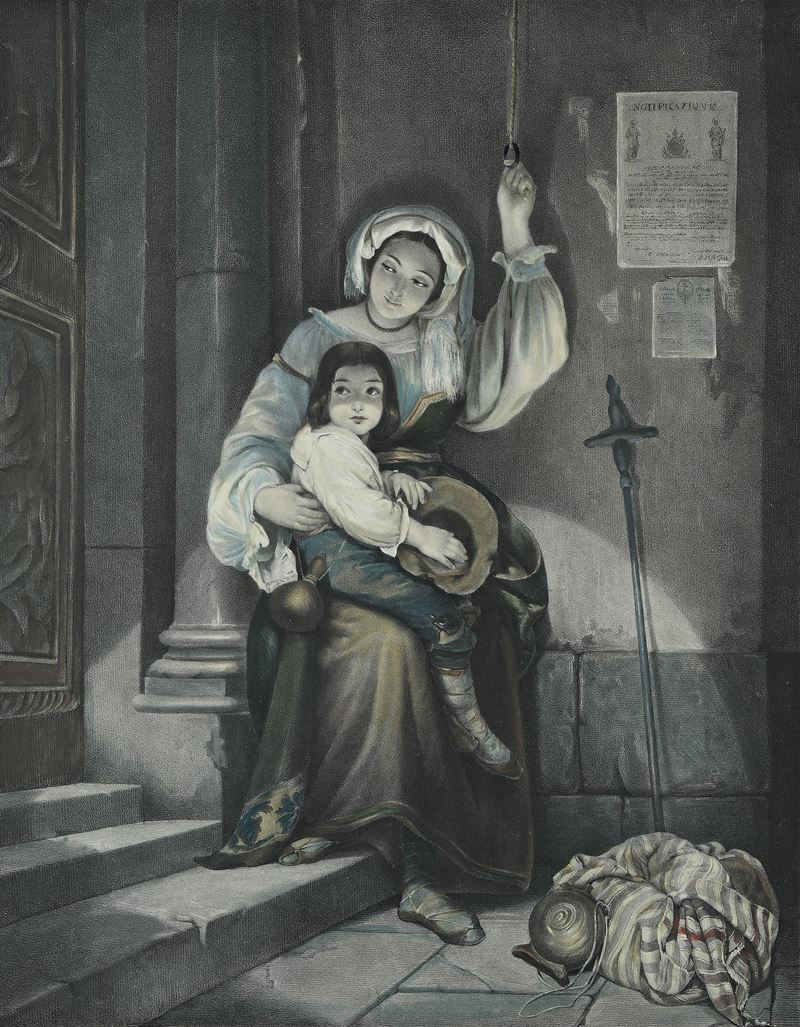 Pellegrini alla Porta del Monastero