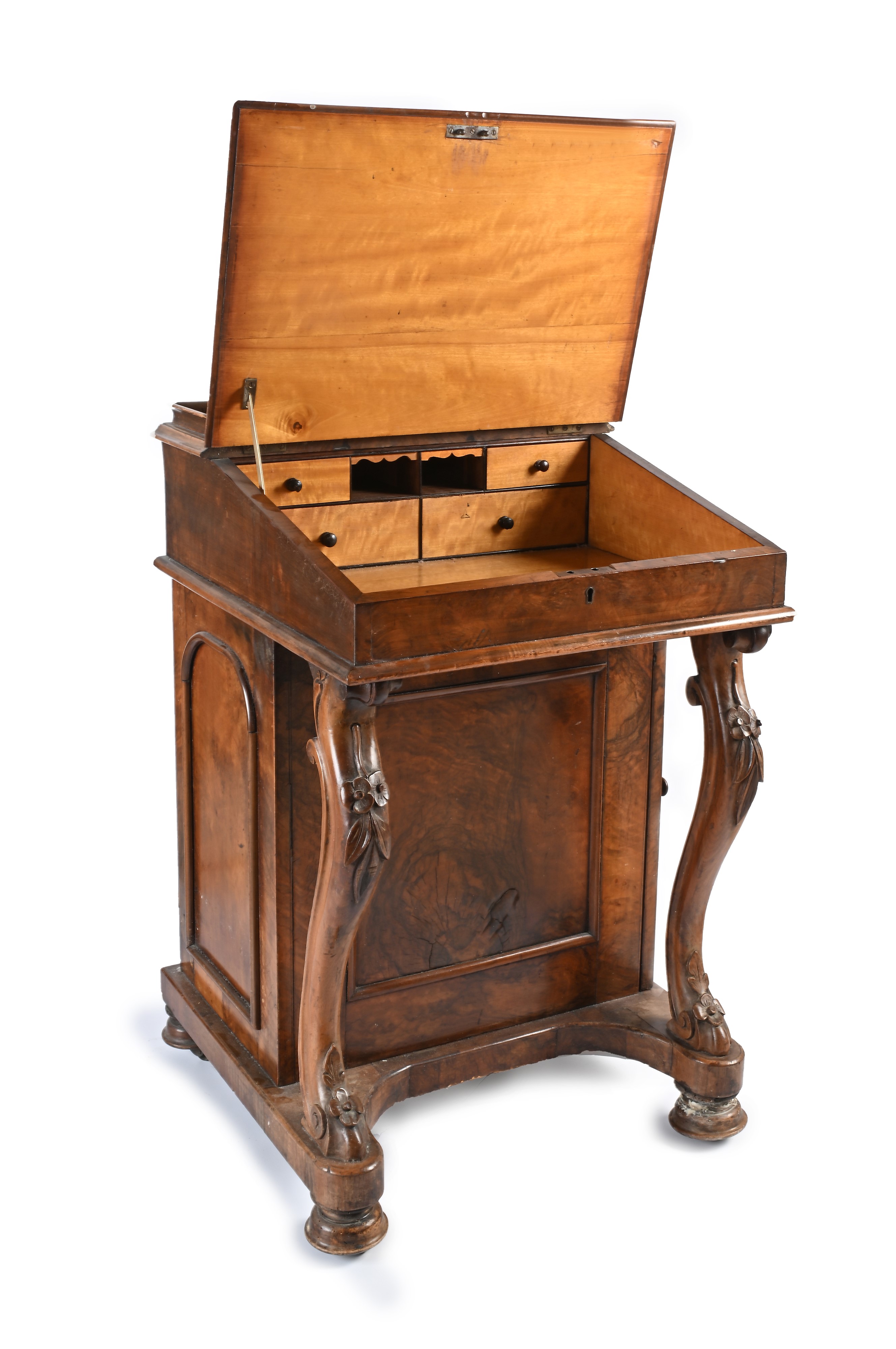 Scrittoio Davenport in radica, Inghilterra, fine XIX/inizi XX secolo