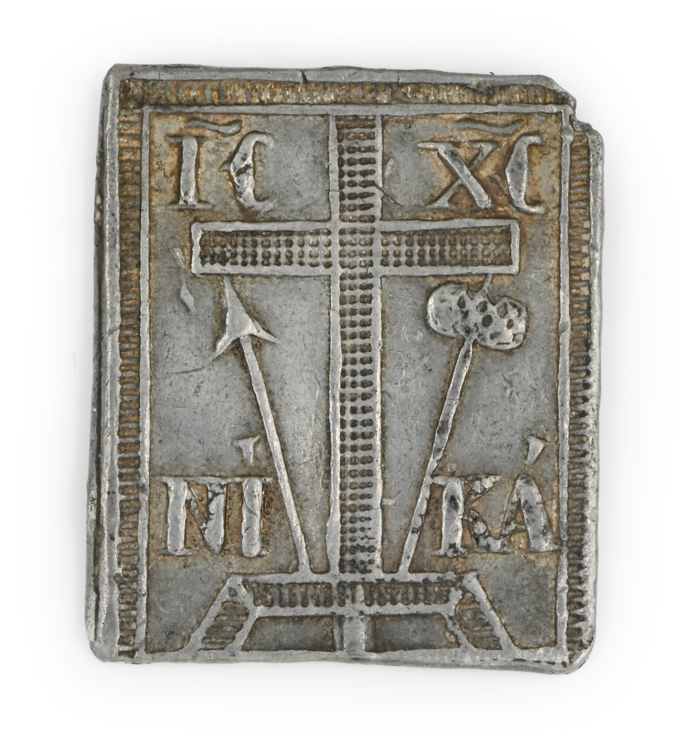 Placchetta devozionale in metallo con Santi Pietro e Paolo (XVIII-XIX secolo)