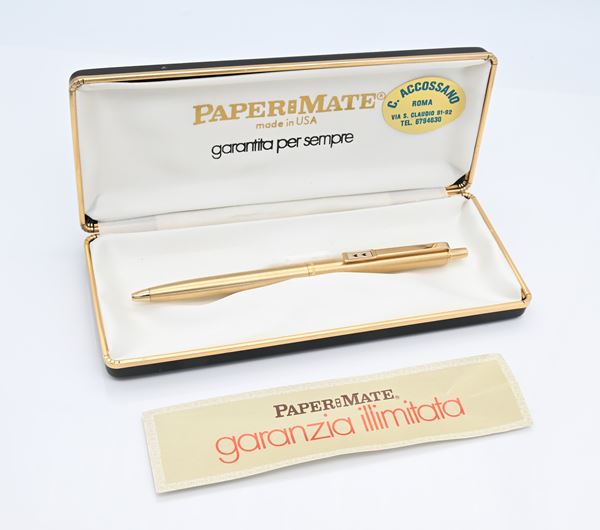 Paper Mate - Penna a sfera in metallo dorato