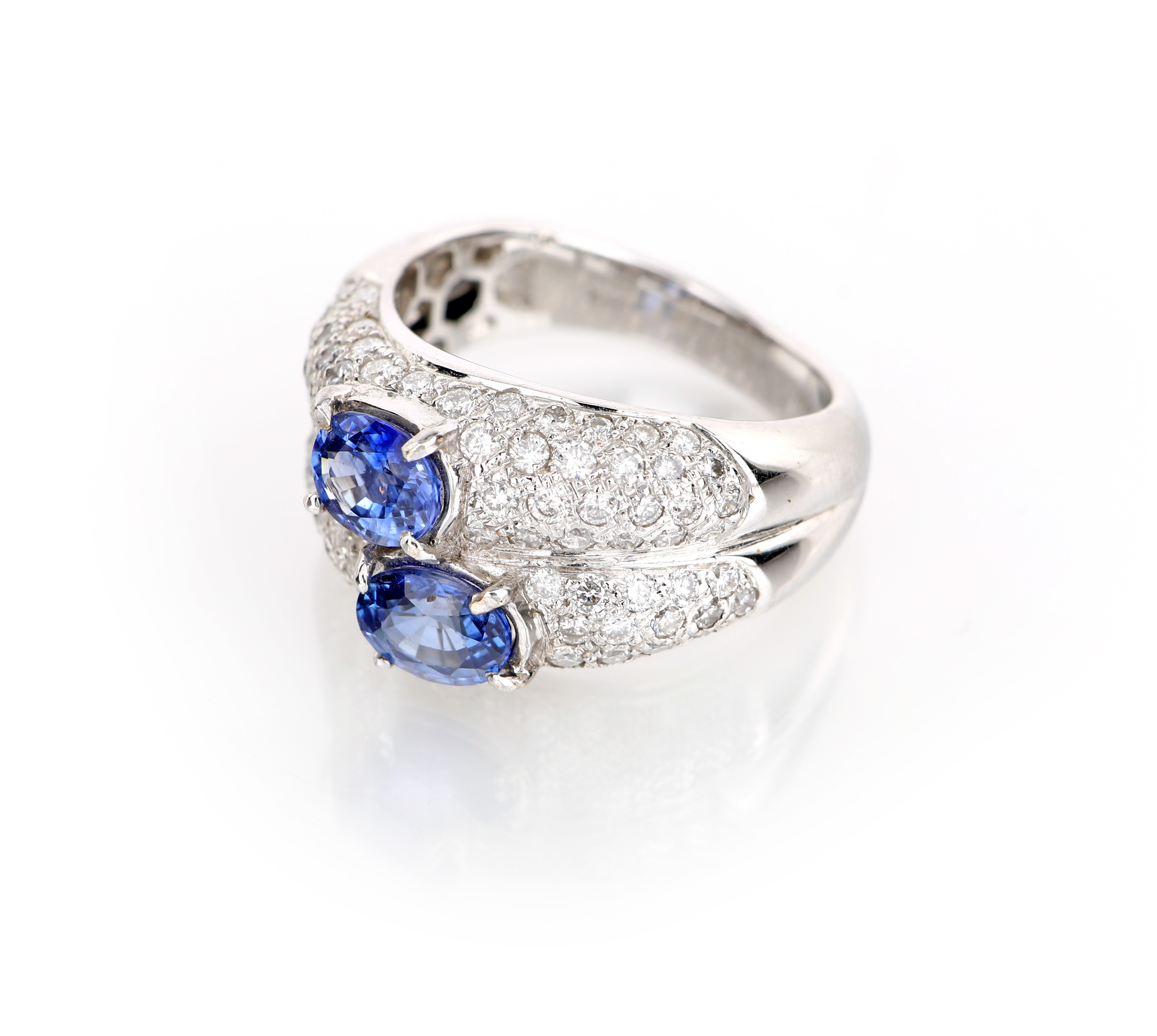 Anello in Oro, Brillanti e Zaffiri