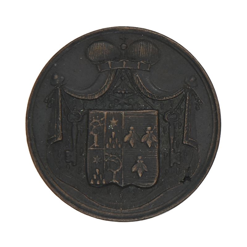 Maresciallo del Conclave Principe Agostino Chigi, Medaglia in bronzo Sede Vacante 1830 (Stato Pon...