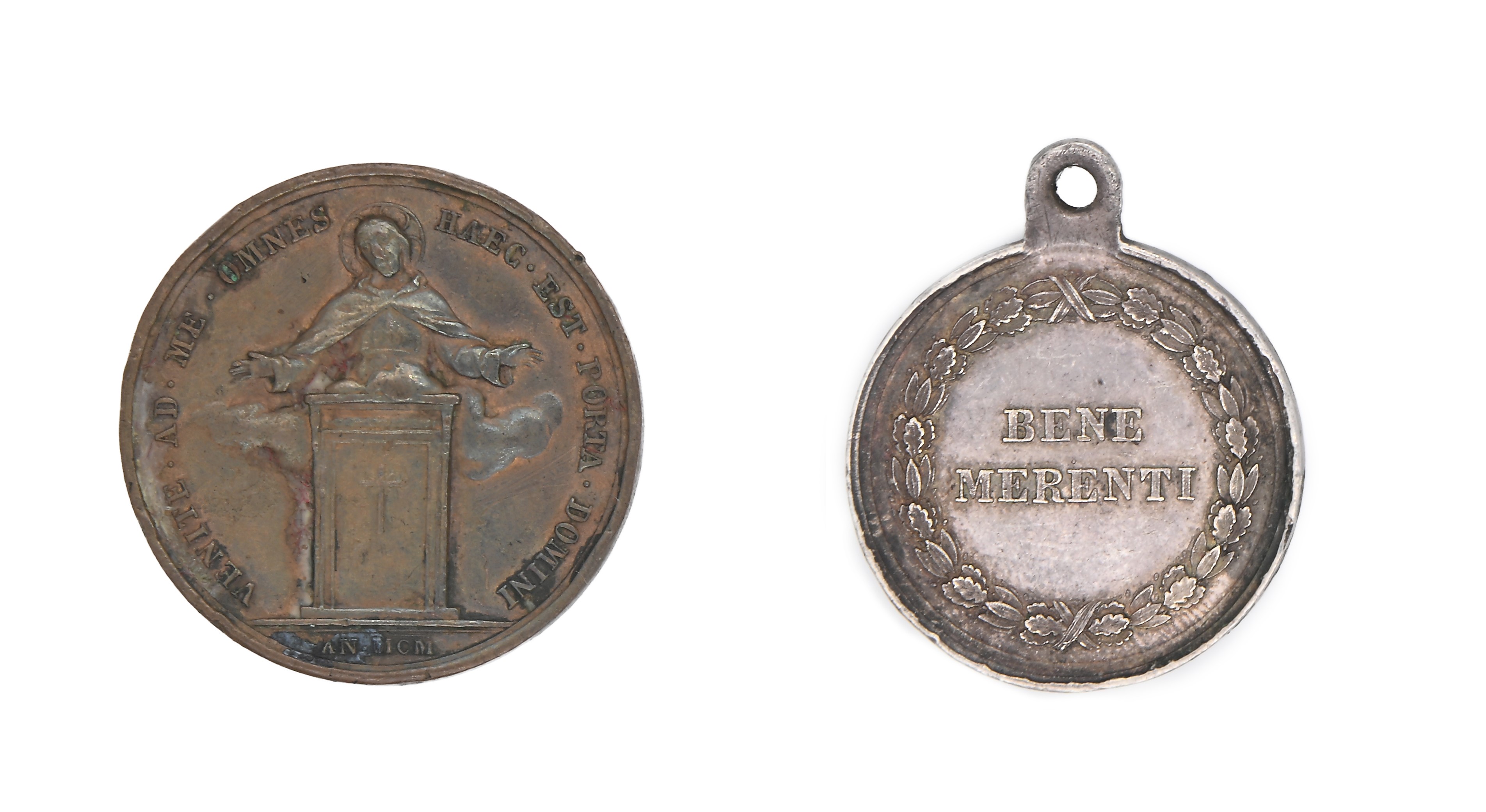 Medaglia in Bronzo Leone XIII An. XXII Giubileo 1900; Medaglia in Argento Leone XIII Benemerenti ...