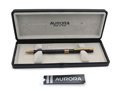 Aurora Oro Nero - Penna a Sfera in Metallo Brunito e Dorato