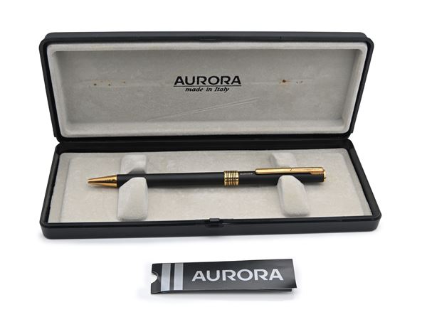 Aurora Oro nero - Penna a sfera in metallo brunito e dorato