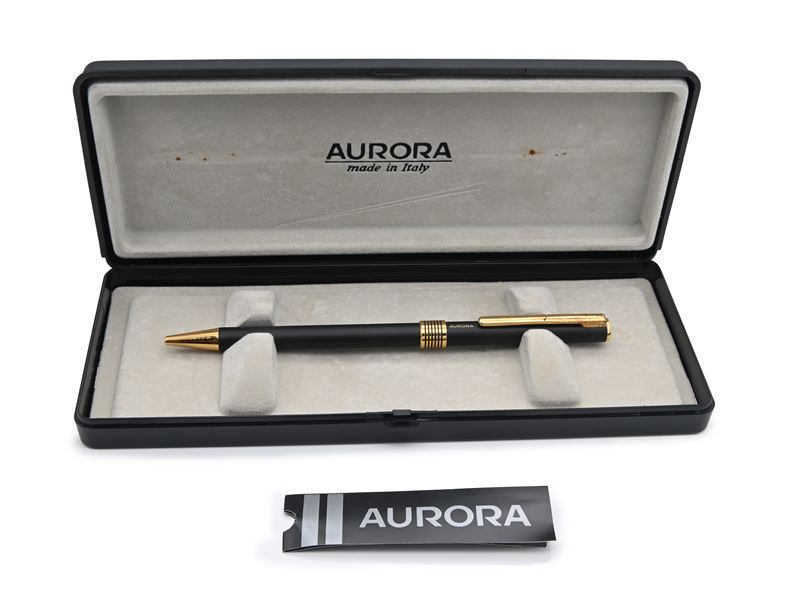Aurora Oro Nero - Penna a Sfera in Metallo Brunito e Dorato