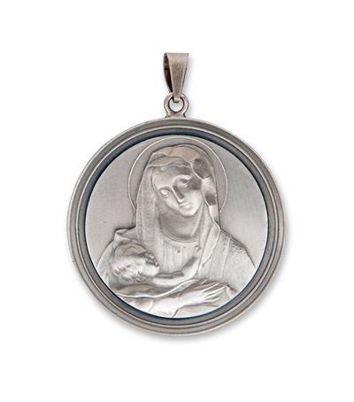 Medaglia Raffigurante "madonna Col Bambino" Eseguita da Rossella Maggi