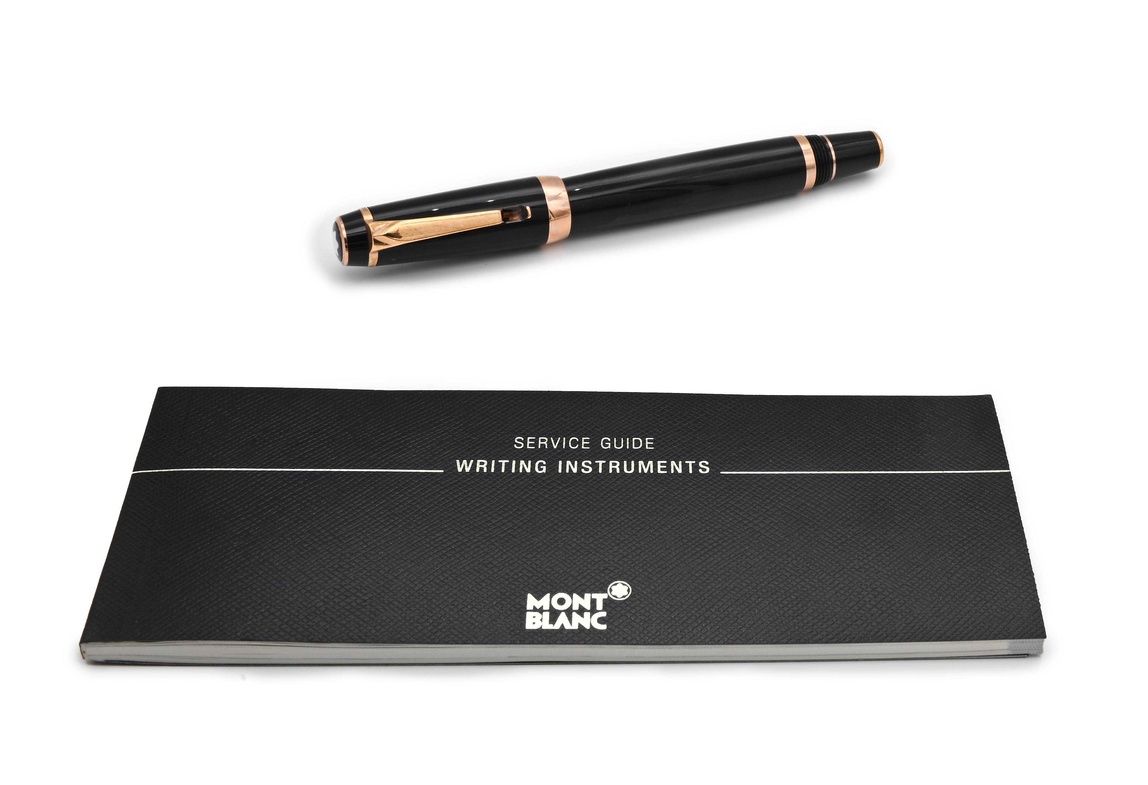 Montblanc Boheme - Penna a Sfera in Vernice con Particolari in Acciaio Rodiato e Pietra Nera