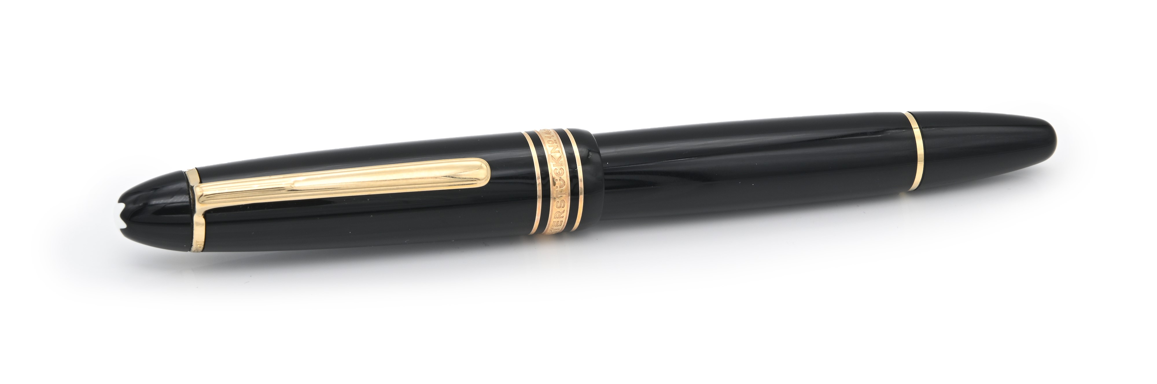 Montblanc Meisterstuck 146 - Penna Stilografica in Vernice Nera con Particolari Dorati