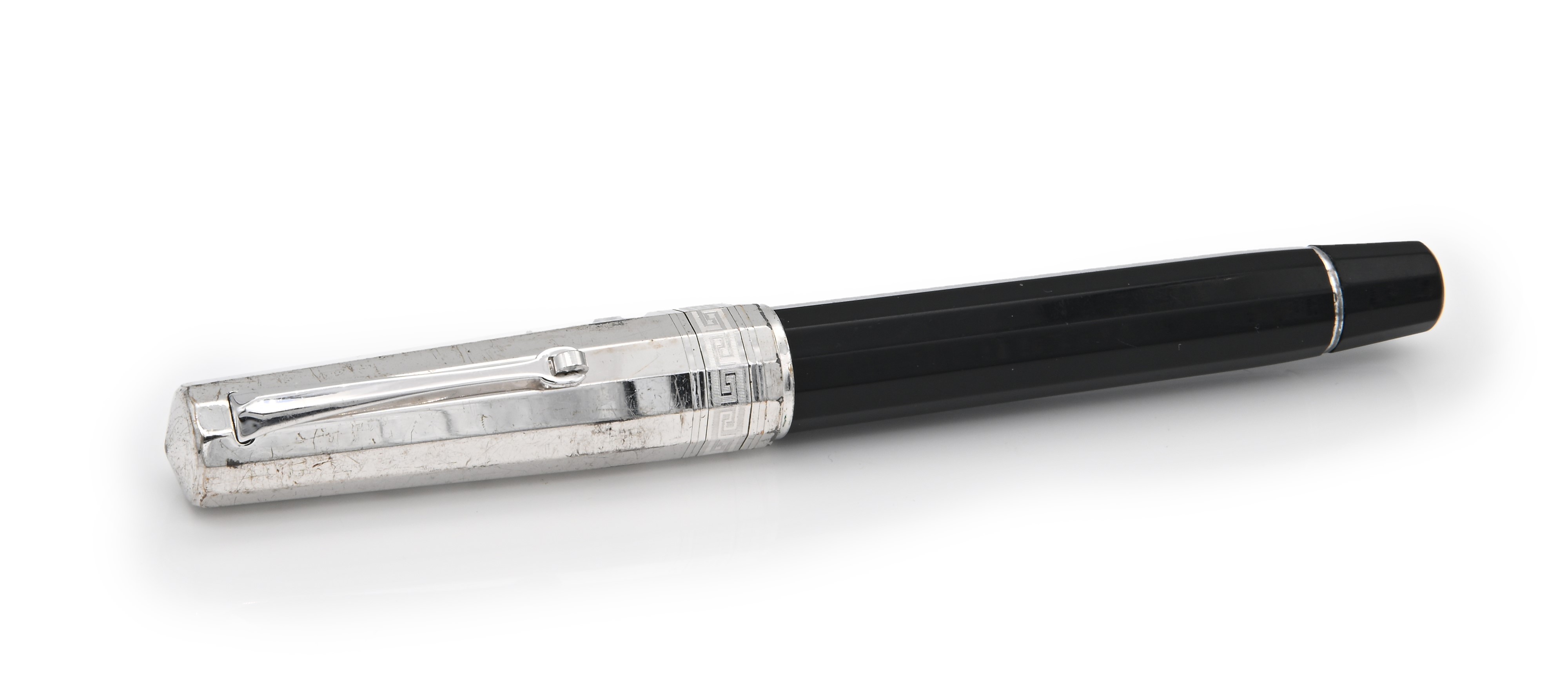 Omas Milord - Penna Stilografica in Resina Nera e Argento 925/000