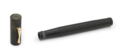Penna Vintage Retrattile in Celluloide con Clip in Metallo Dorato