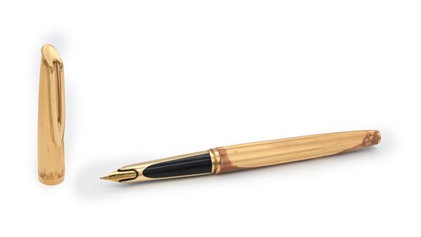 Waterman C/F 20 (Cartidge Filler) - Penna stilografica in metallo placcato in oro giallo 20 Kt 