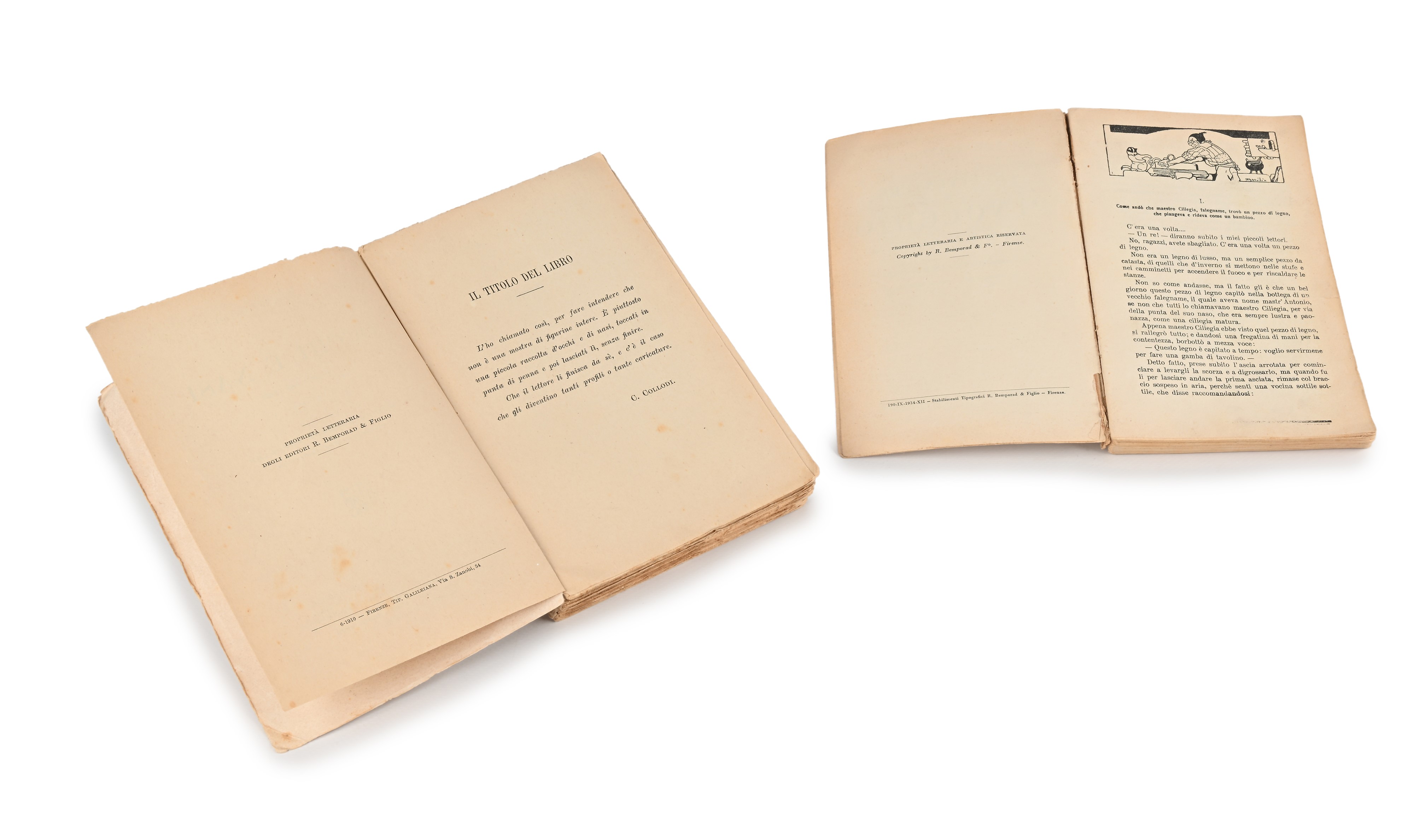 Carlo Collodi - Le avventure di Pinocchio Storia di un burattino. Illustrazioni di Attilio Mussin...