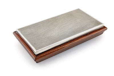 Scatola Rettangolare in Legno e Argento