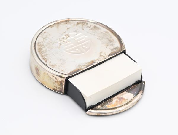Portabiglietti rivestito con lamina in argento 925/000