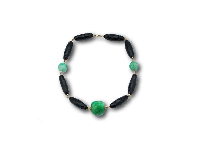 Collana con Onice e Giada