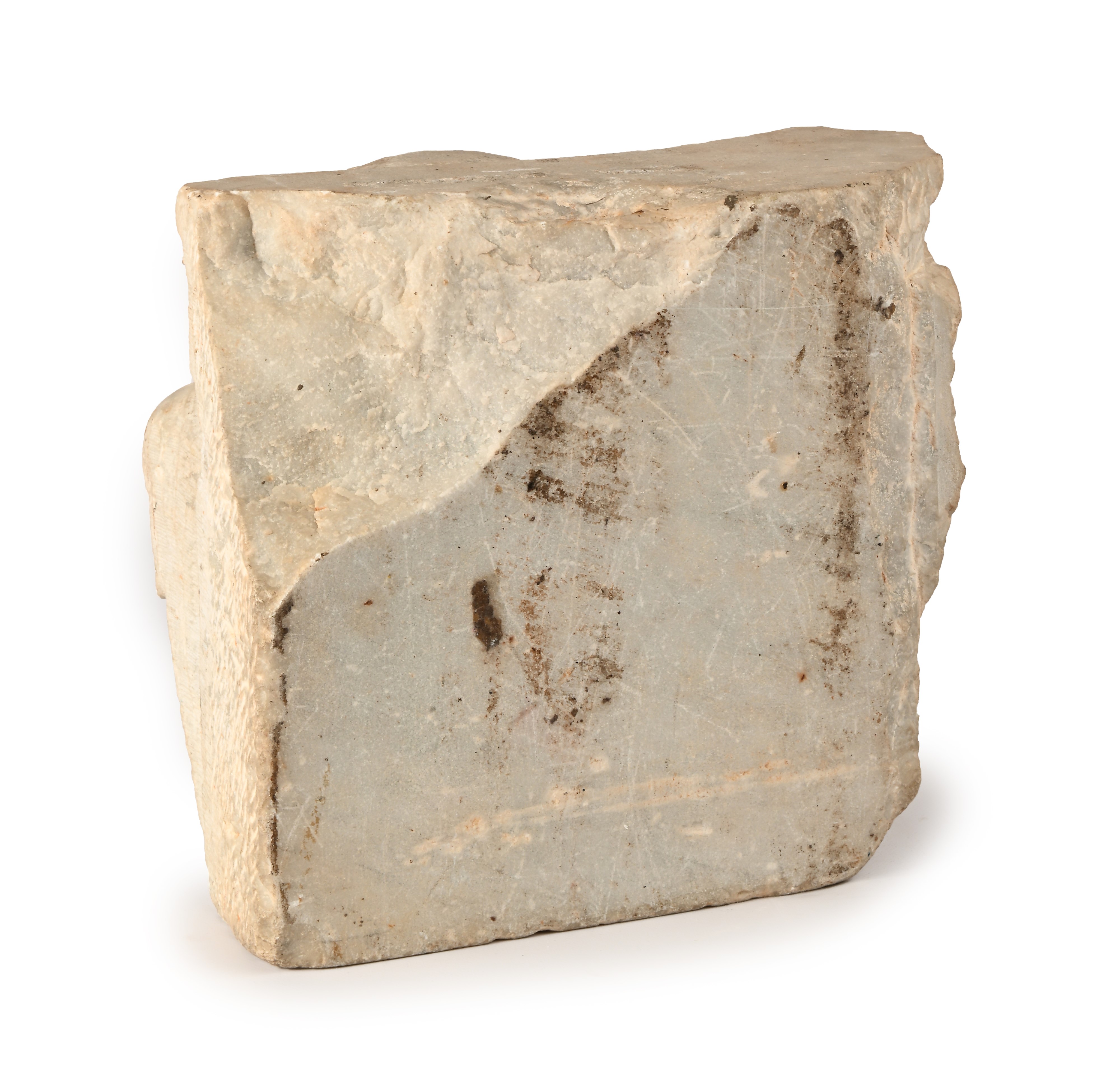 Testa di cherubino in marmo bianco, XVIII/XIX secolo