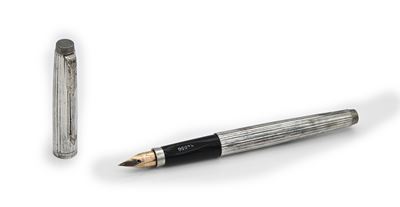 Parker 75 - Penna Stilografica Sfaccettata in Metallo Argentato