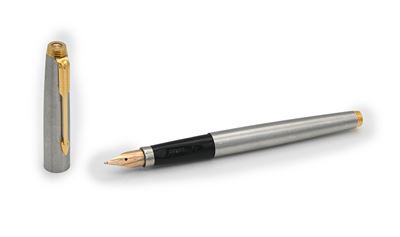 Parker 75 - Penna Stilografica in Metallo Satinato con Particolari Dorati