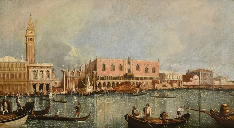 Pittore del XX Secolo - Palazzo Ducale dal Canal Grande (da Francesco Guardi)