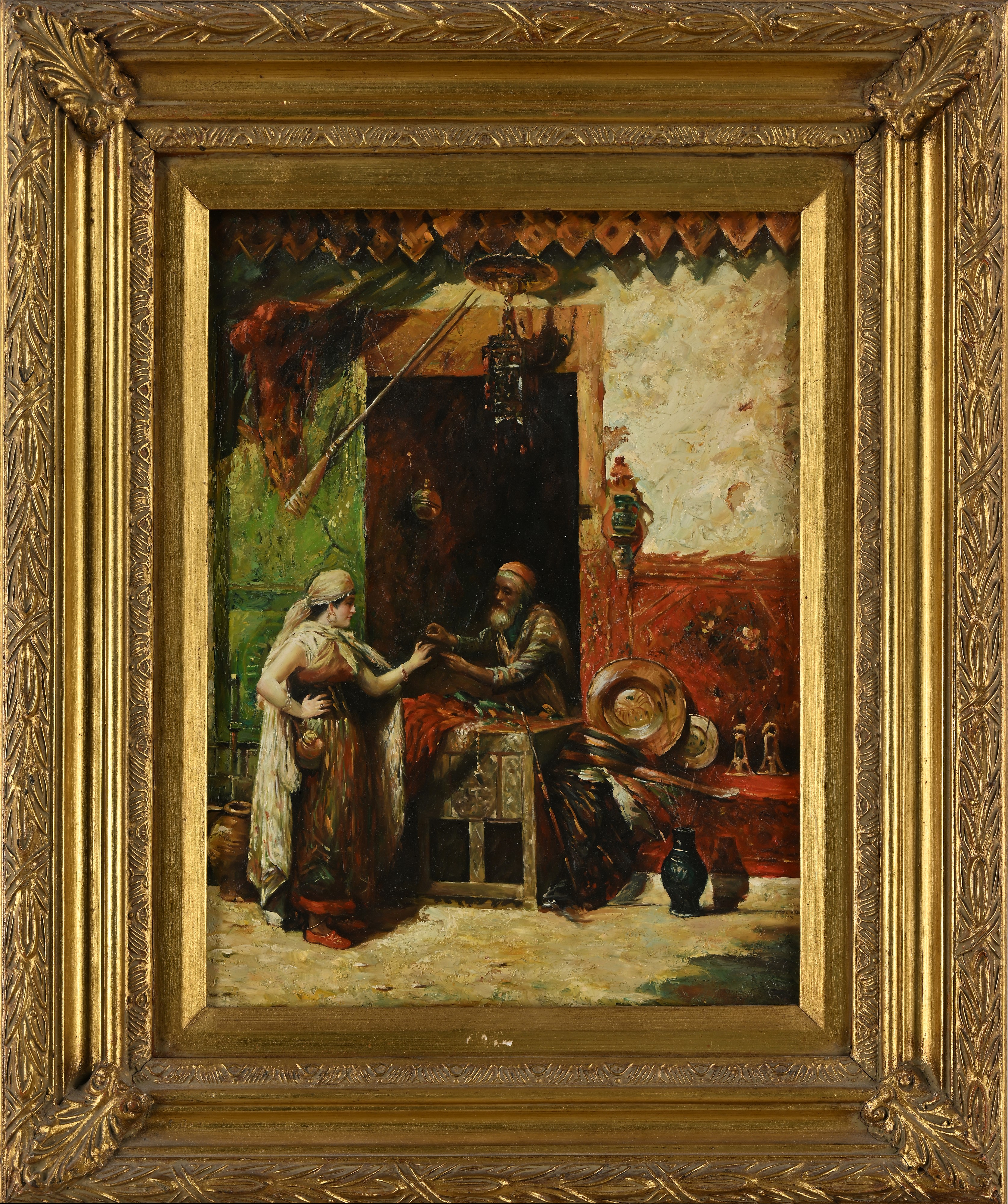 Pittore Orientalista del XIX Secolo - Al Bazar