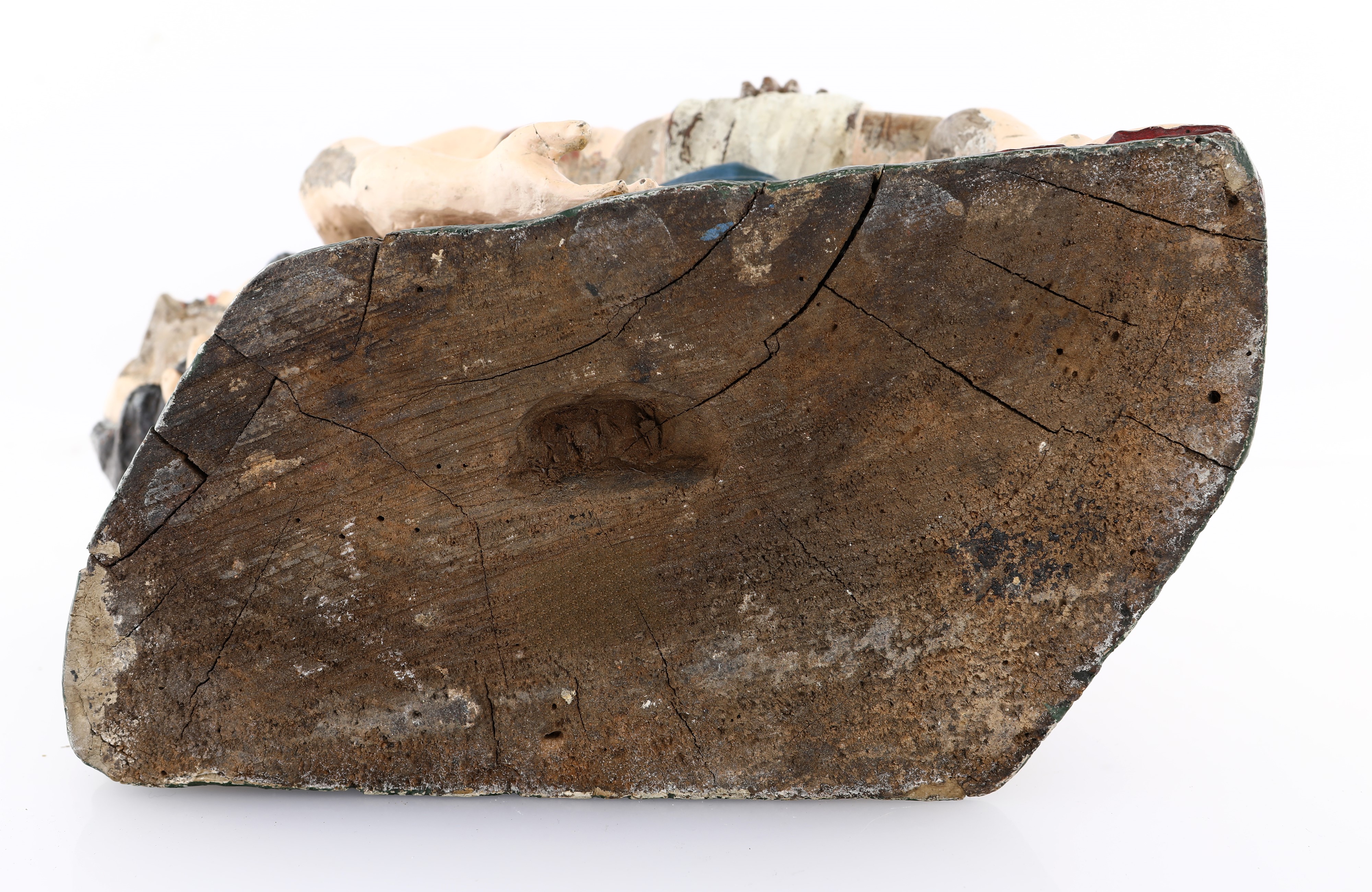 Scultura in legno laccato raffigurante Pietà, Spagna o Italia XVII secolo