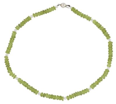 Filo di Peridoto e Perline Coltivate