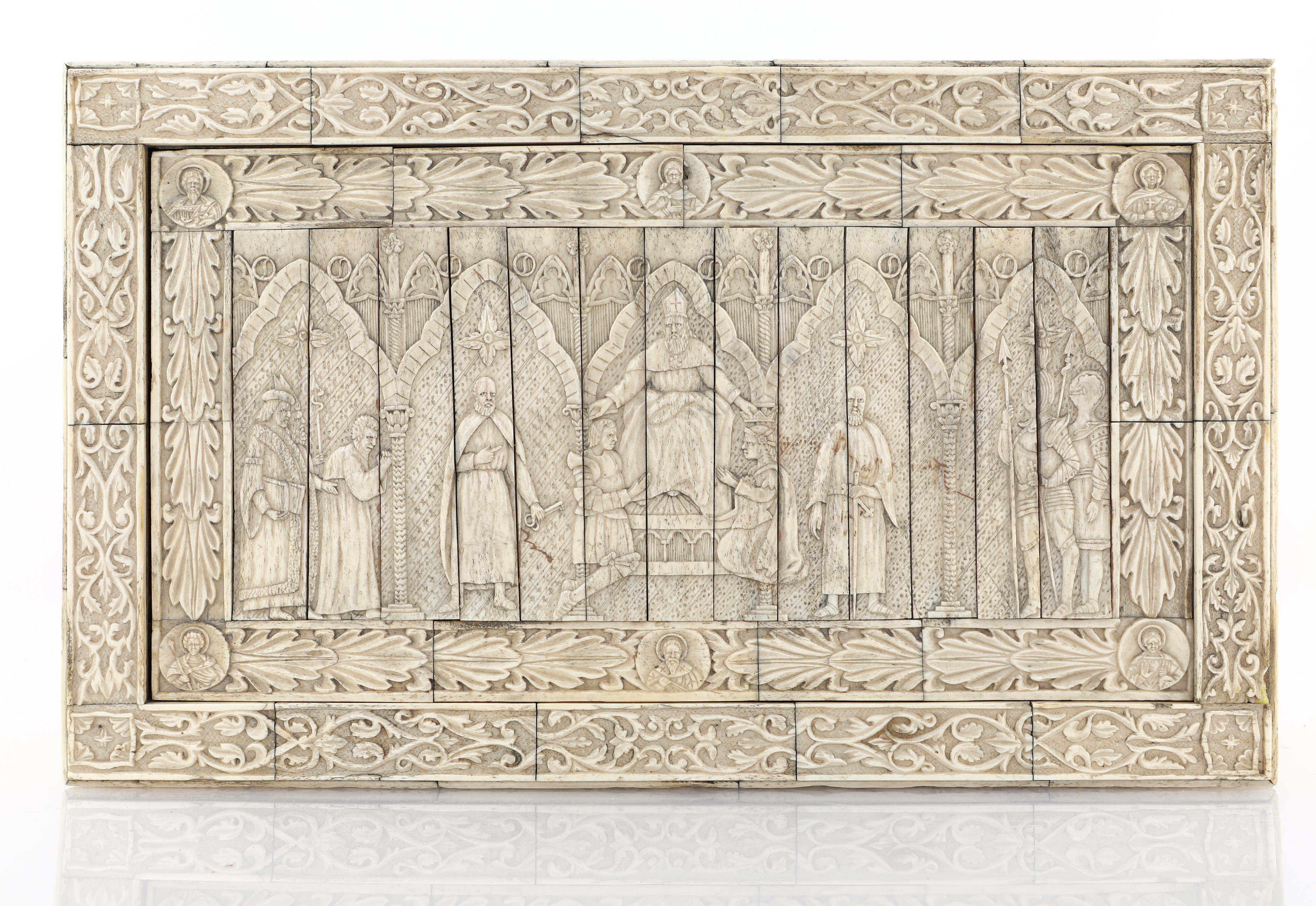 Cassetta nuziale in osso, ambito Andrea Onufrio, fine del XIX secolo