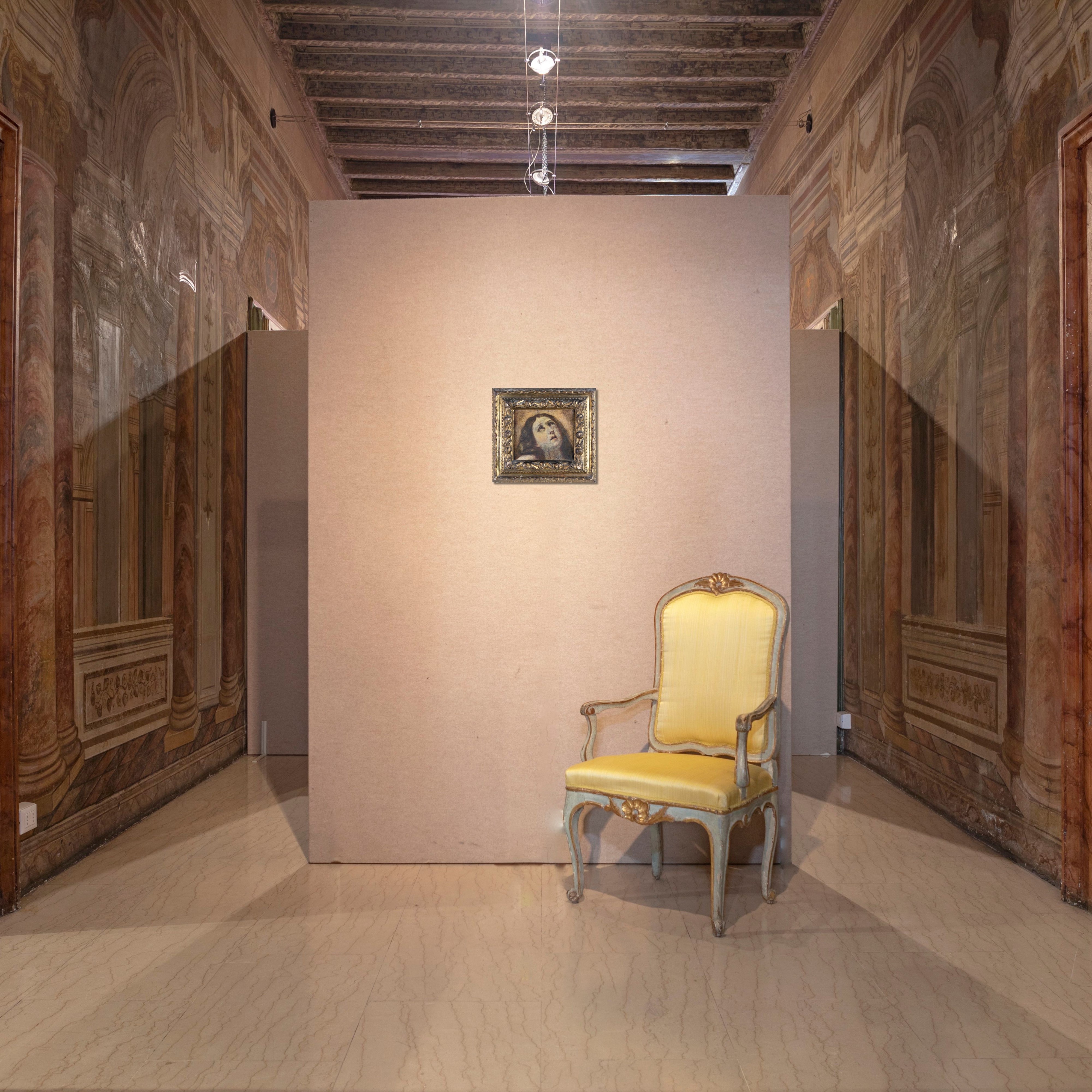 Scuola Bolognese del XVIII Secolo - Testa di Santa in Estasi