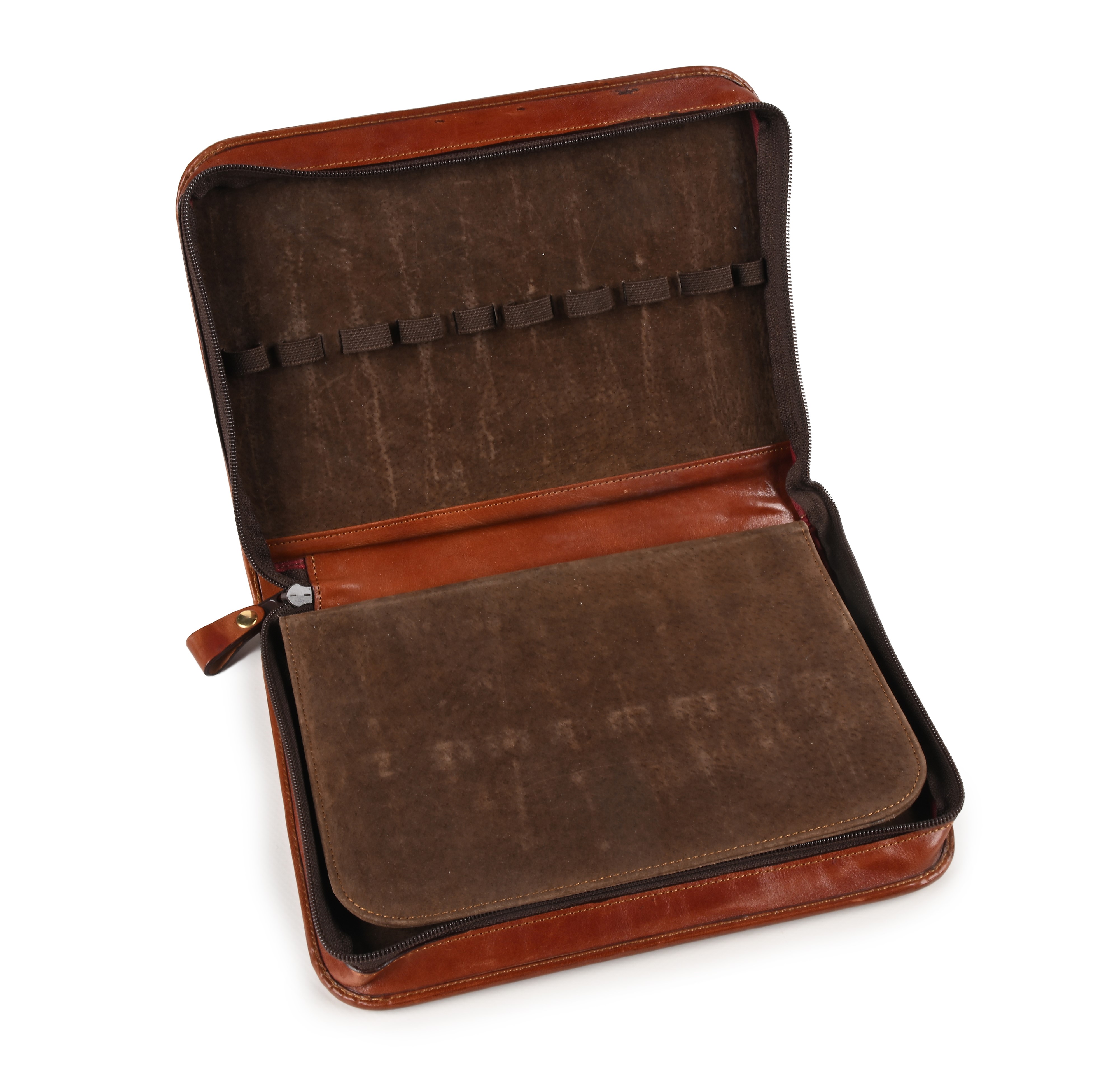 Piquadro - Astuccio Portapenne in Pelle a 2 Scomparti con Chiusura a Cerniera con Divisorio in Pe...