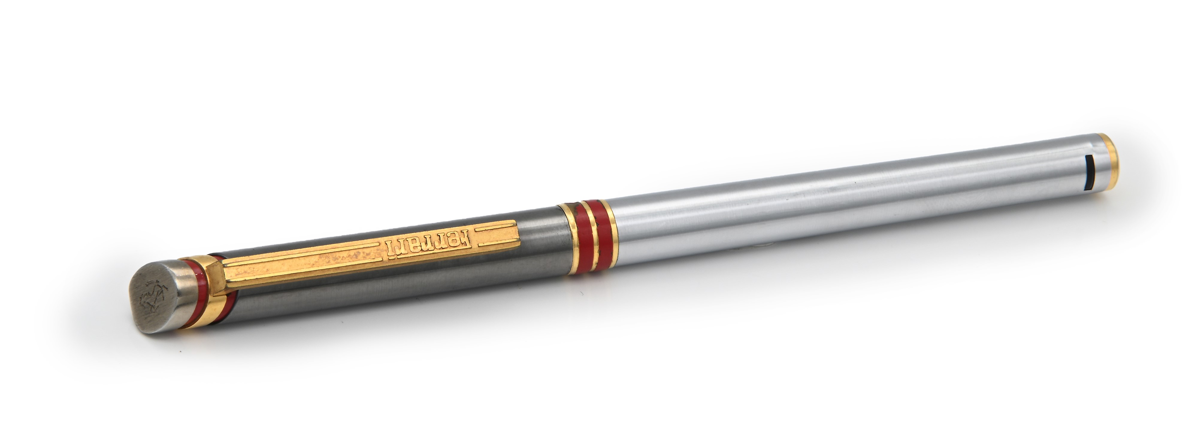 Ferrari Formula Aurora per Cartier - Penna Stilografica in Acciaio con Finiture Dorate e a Smalto