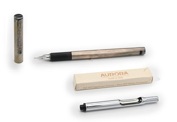 Aurora Hastil - Penna stilografica in argento 925/000