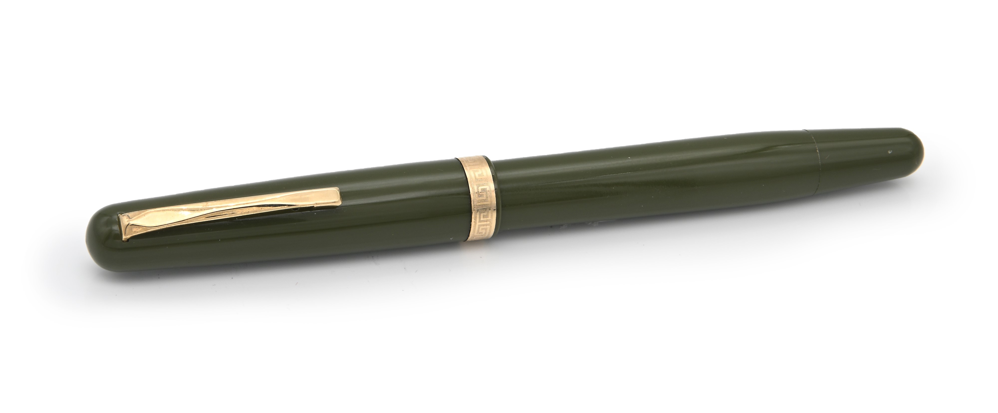 Omas Extra - Penna Stilografica in Resina Vede con Particolari Dorati