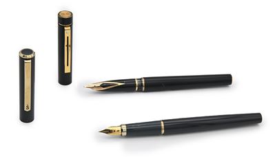 Sheaffer Targa - Penna Stilografica in Lacca Nera con Particolari in Metallo Placcato Oro Giallo ...