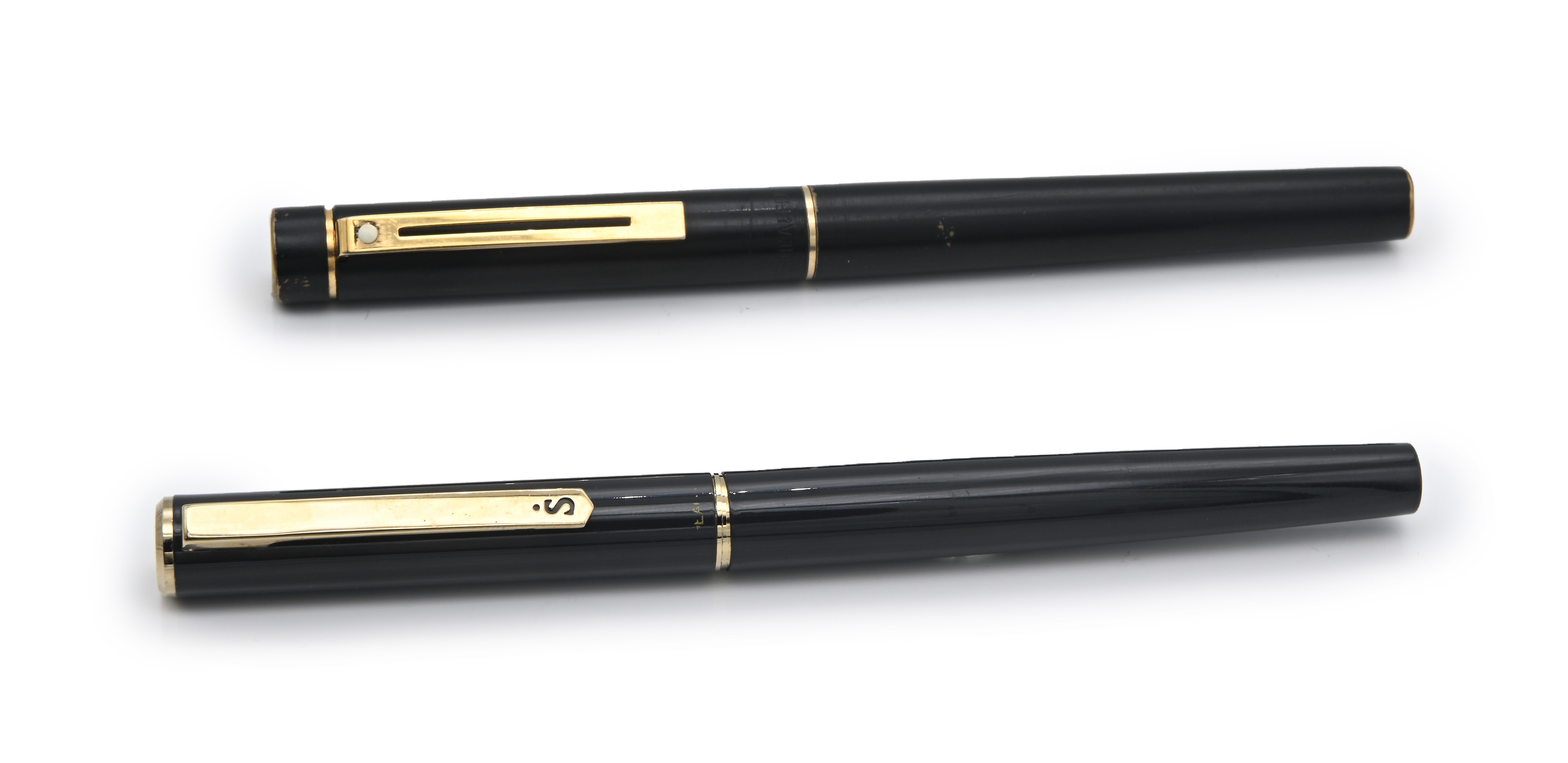 Sheaffer Targa - Penna Stilografica in Lacca Nera con Particolari in Metallo Placcato Oro Giallo ...